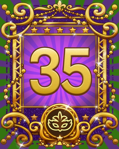 Jazzy Jubilee 35 Badge - Tri-Peaks Solitaire HD