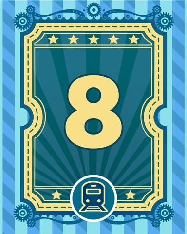 All Aboard 8 Badge - Bejeweled Stars