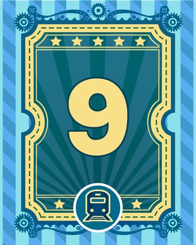 All Aboard 9 Badge - Bejeweled Stars