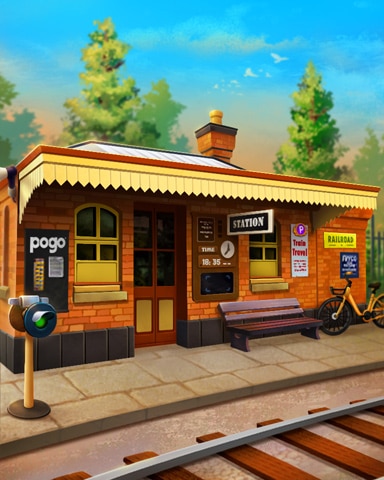 Pogo Traveling Train Warm Station Badge