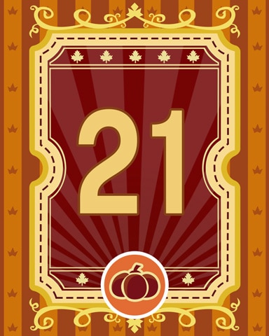 Harvest Feast 21 Badge - Snowbird Solitaire