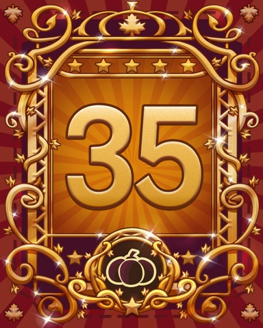 Harvest Feast 35 Badge - Mahjong Safari HD