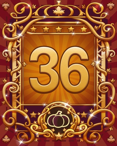 Harvest Feast 36 Badge - Mahjong Safari HD