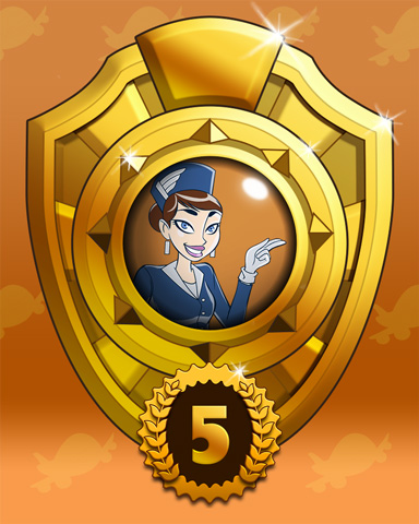 Sky Sprint Leg 5 Badge - Jet Set Solitaire