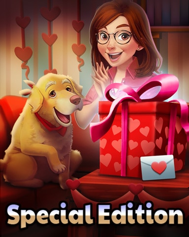 Man's Best Valentines Gift Badge - Solitaire Home Story