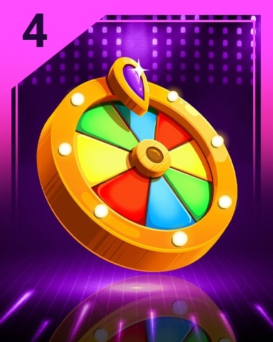 Lucky Spinner 4 Badge - Poppit! Party