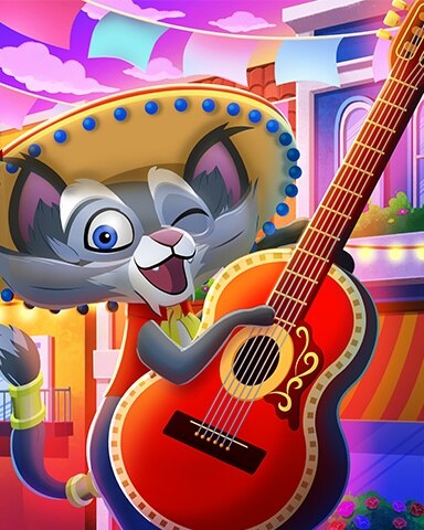 Pogo Niles On Guitar Mariachi Festival Badge Pogo Niles On Guitar Mariachi Festival Badge