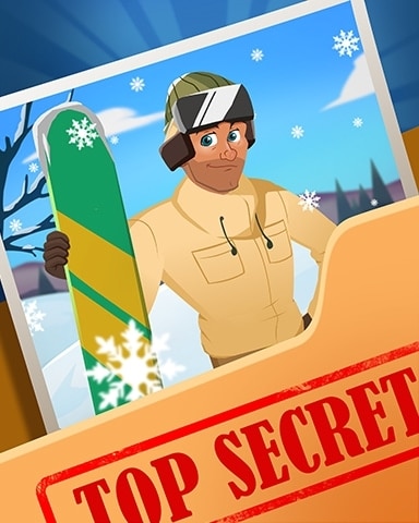 Pogo Tex Snowboarding Top Secret Badge