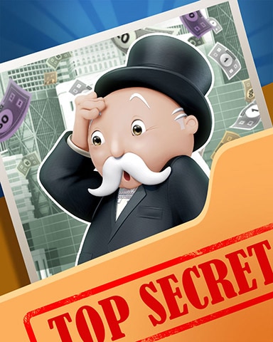 Pogo Shocked Mr. Monopoly Top Secret Badge