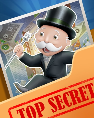 Pogo Mr. Monopoly Running Top Secret Badge