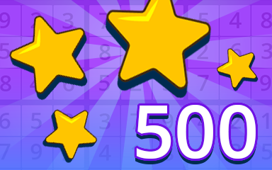 Stars 500 Badge - Pogo Daily Sudoku
