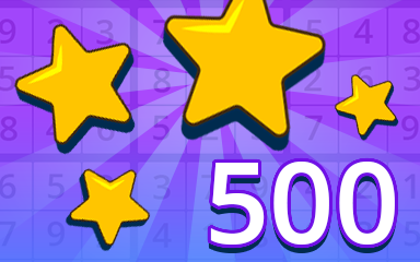 Stars 500 Badge - Pogo™ Daily Sudoku