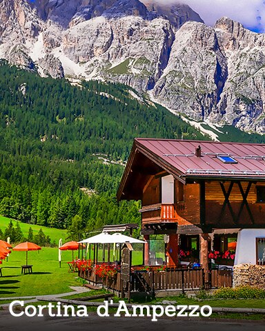 Cortina D'Ampezzo Badge - Winter Wonderland