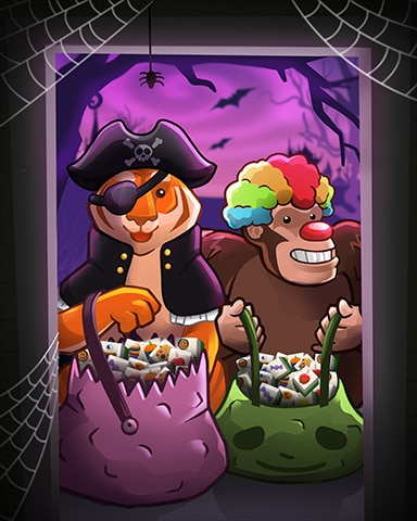 Trick Or Treats Halloween Badge - Mahjong Safari HD