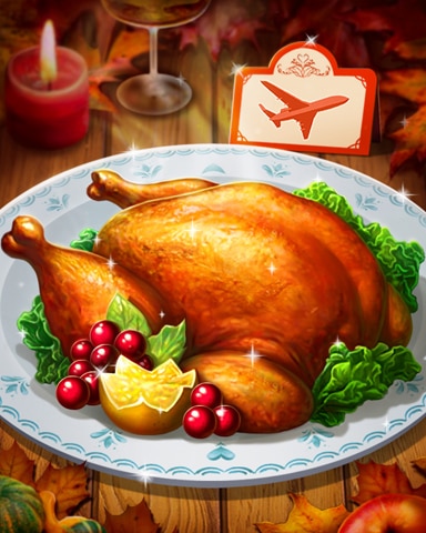 Thanksgiving Turkey Badge - First Class Solitaire HD