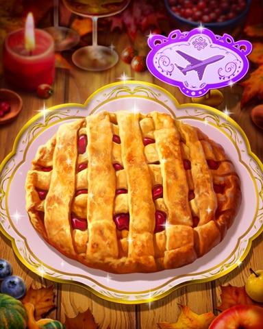 Thanksgiving Apple Pie Badge - First Class Solitaire HD