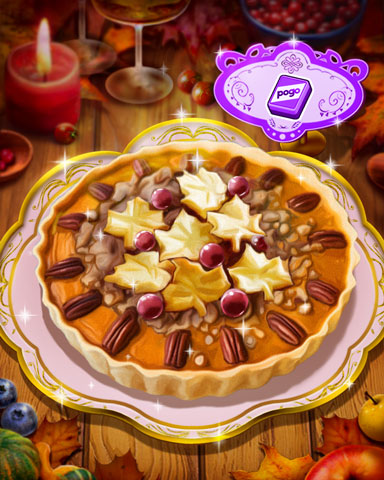 Thanksgiving Pumpkin Pie Badge - Mahjong Safari HD