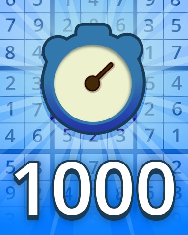Fast Beginner 1000 Badge - Pogo Daily Sudoku