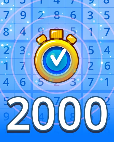 Time Challenge Beginner 2000 Badge - Pogo Daily Sudoku