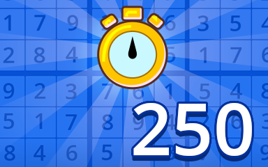 Fast Beginner 250 Badge - Pogo Daily Sudoku