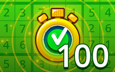 Fast Easy 100 Badge - Pogo Daily Sudoku