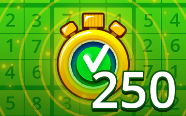 Fast Easy 250 Badge - Pogo Daily Sudoku