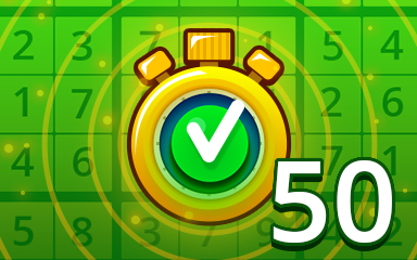 Fast Easy 50 Badge - Pogo Daily Sudoku