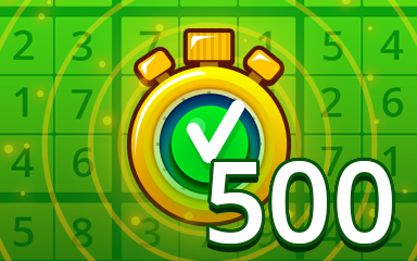 Fast Easy 500 Badge - Pogo Daily Sudoku