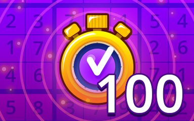 Fast Expert 100 Badge - Pogo Daily Sudoku