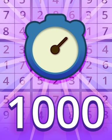 Fast Expert 1000 Badge - Pogo Daily Sudoku