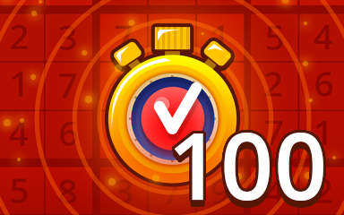 Fast Hard 100 Badge - Pogo Daily Sudoku