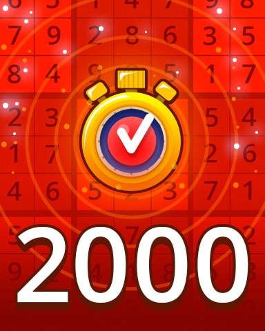 Time Challenge Hard 2000 Badge - Pogo Daily Sudoku