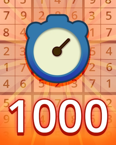 Fast Medium 1000 Badge - Pogo Daily Sudoku