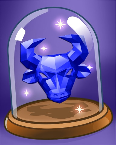 Blue Bull Badge - Bejeweled Stars