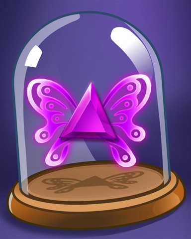 Purple Butterfly Badge - Bejeweled Stars