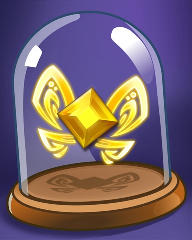 Golden Diamond Butterfly Badge - Bejeweled Stars