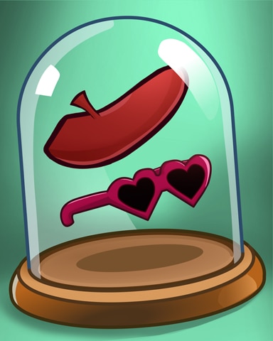 Heart Shaped Glasses Badge - Canasta HD