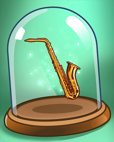 Shiny Saxophone Badge - Canasta HD