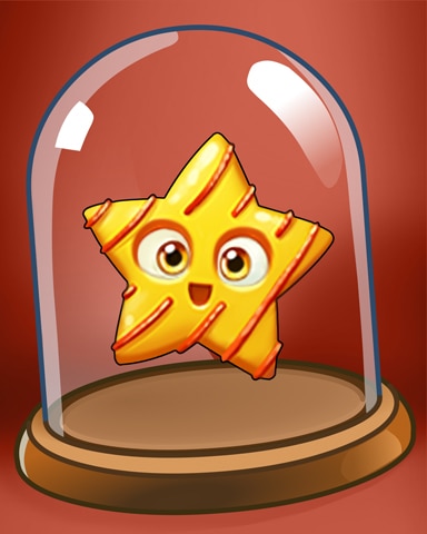 Striped Star Cookie Badge - Cookie Connect