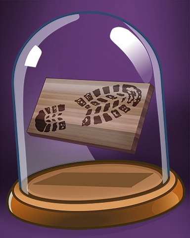 Wooden Footprint Badge - Claire Hart: Secret In The Shadows