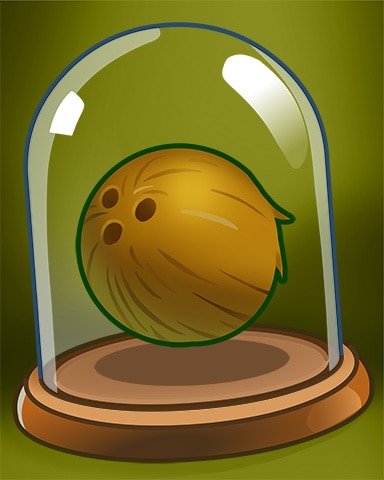 Coconut Bowling Ball Badge - Jungle Gin HD Coconut Bowling Ball Badge - Jungle Gin HD