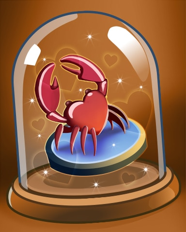 Crabby Love Badge - Jet Set Solitaire