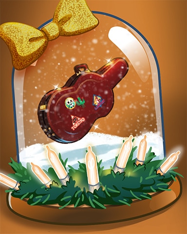 Holiday Guitar Case Badge - Jet Set Solitaire