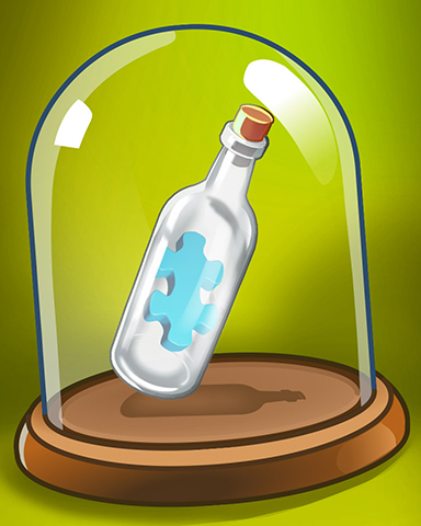 Jigsaw In A Bottle Badge - Jigsaw Treasure Hunter HD