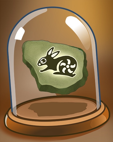 Bunny Stone Glyph Badge - Mahjong Garden HD