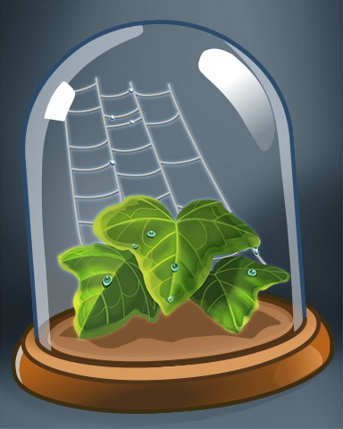 Webbed Leaves Badge - Rainy Day Spider Solitaire HD