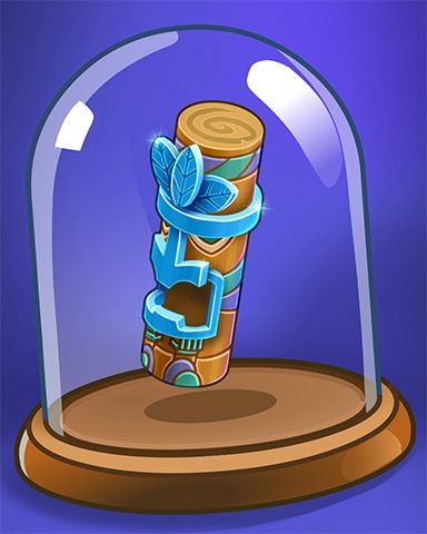 Blue Tiki Totem Badge - Snowbird Solitaire