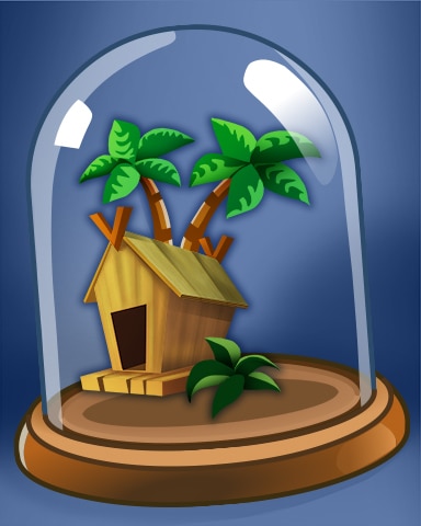 Isolated Beach House Badge - Thousand Island Solitaire HD