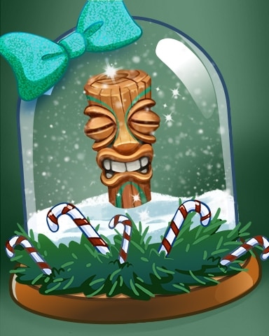 Holiday Tiki Head Badge - Tri-Peaks Solitaire HD