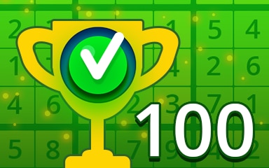 Weekly Special 100 Easy Badge - Pogo Daily Sudoku